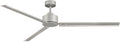 Hinkley Indy 72' Indoor/Outdoor Ceiling Fan, Modern Industrial Propeller Style, 4-Speed Wall Control Unit, Brushed Nickel