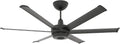 Big Ass Fans – es6 Smart Ceiling Fan – Indoor and Covered Outdoor Use – Lightweight Design – Contemporary Finish with Downrod Mount - 60', Black