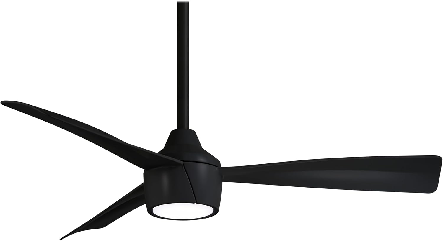 MINKA-AIRE F625L-CL Skinnie 44' 3-Blade LED Indoor/Outdoor Ceiling Fan in Coal Finish with Coal Blades and a Frosted White Lens