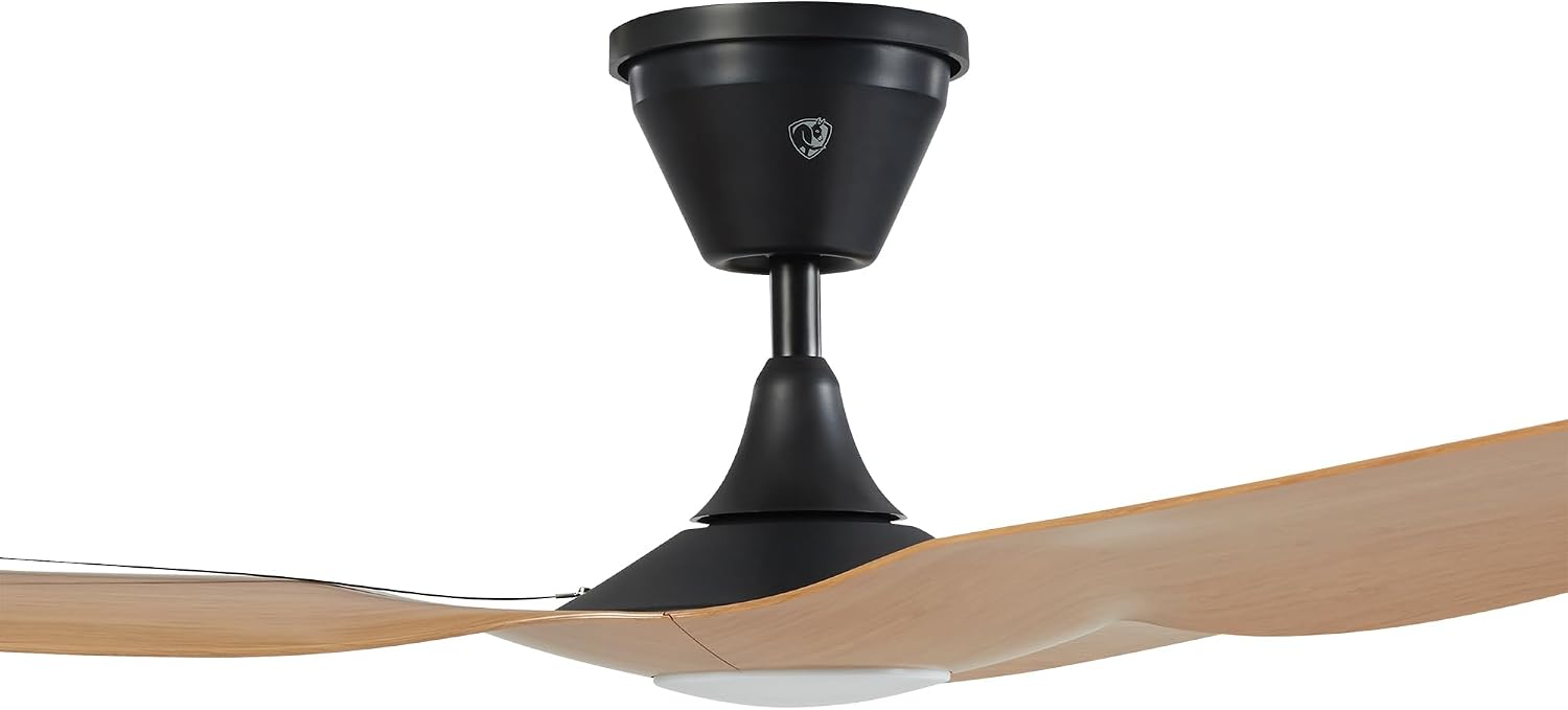 Big Ass Fans - Haiku Coastal - Marine/Coastal Grade Smart Outdoor Ceiling Fan with Remote Control, 2700K Dimmable LED, Universal Mount with 5' Extension Tube
