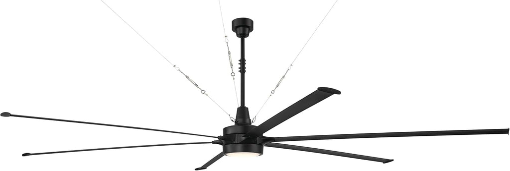Craftmade Prost 144 in. Flat Black Finish Downrod Only (Flat Ceiling only) Indoor/Outdoor Wi-Fi enabled Smart Ceiling Fan with Optional Integrated LED Light Kit and Remote/Wall Control Included