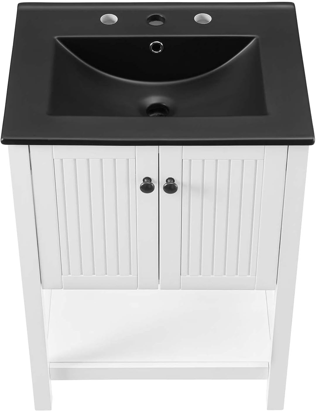 Sink Vanity Cabinet, Wood, White Black, Modern Contemporary, Hotel Bedroom Bathroom Master Suite