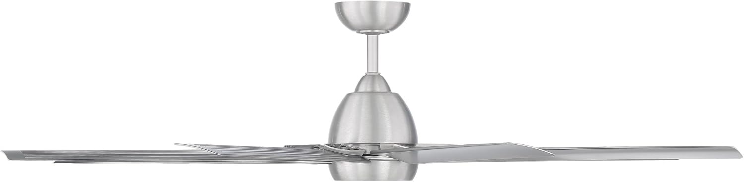 WAC Lighting Mocha XL 8 Blades Aluminum Smart Ceiling Fan in Brushed Nickel