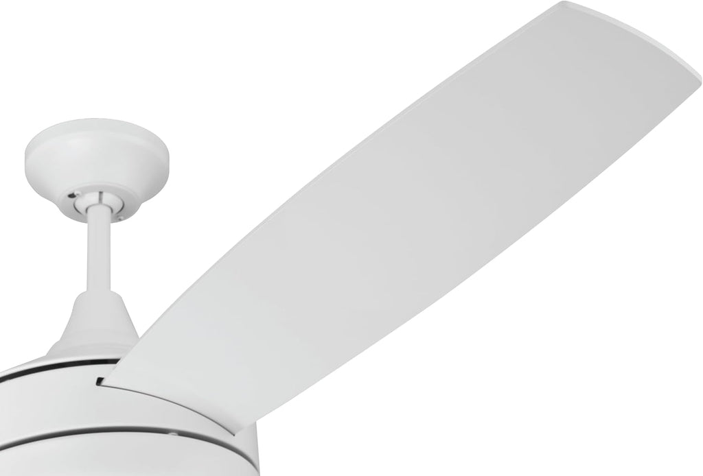 Craftmade 52' Phaze II White Finish Indoor 3-Blade Ceiling Fan & LED Light Kit with 4-Speed Wall Control Included