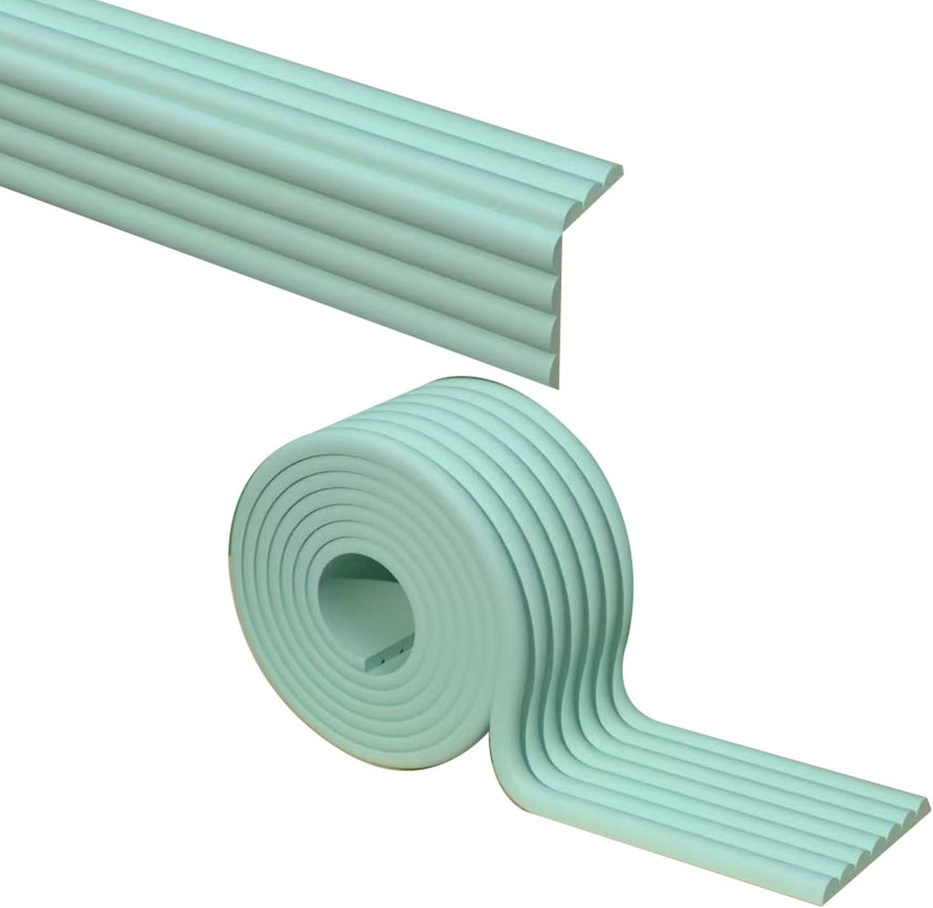 Foam Corner Bumpers,Furniture Edge & Corner Guards,Soft Rubber Foam Guard Heavy-Duty,Thick Table Bumper Guard,Professional Process,Proofing Edge Corner Protector,for Furniture Corner Use(Light green,2