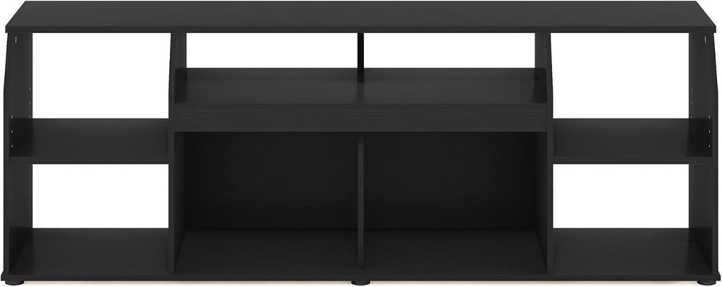 Furinno Jaya TV stand for up to 65 Inch TV, Gaming Enterteinment Center with LED Lights, Living Room Media Console Table, Americano