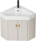Modern Corner Bathroom Vanity，Freestanding Bathroom Vanity with Sink Set，Bathroom Sink Cabinet Easy-to-Clean，for Guest Baths Master Suites(22in)