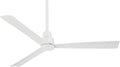 Minka-Aire F787-WHF Protruding Mount, 3 Flat White Bladed, Smart Ceiling Fan, White - Ivory