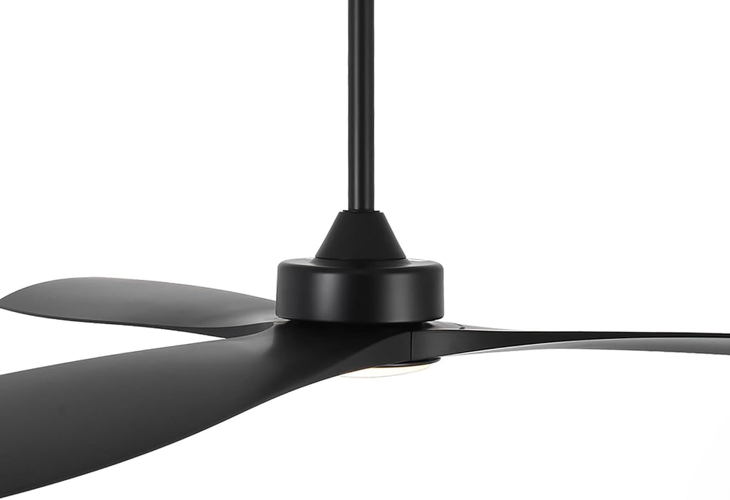 Ceiling Fans with Lights and Remote 60 Inch Black Outdoor Ceiling Fans for Patios Bedroom, Farmhouse Low Profile Chandelier Ceiling Fan with 6-Speed Reversible DC Motor, Dimmable, Ventilador de Techo