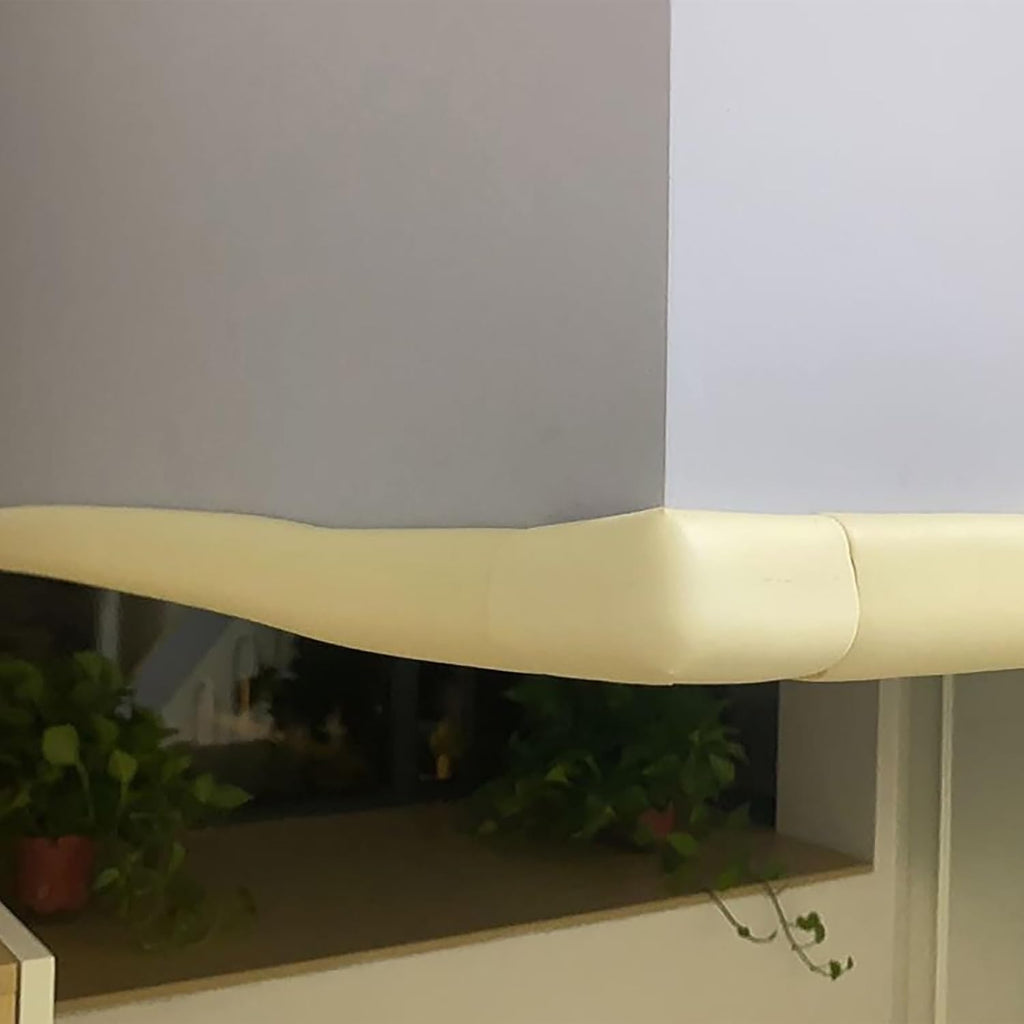 Furniture Corner Edge Safety Bumpers,Furniture Edge & Corner Guards,Guard Anti-Collision Bar Protector,Protectors Table Edge Safe Corner,W Shape,for Glass Table,Furniture,Fireplace(White,20M)