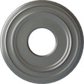 Ekena Millwork CM12CLSLS 12 3/8'OD X 4'ID X 1 1/8'P Classic Ceiling Medallion Fits Canopies Up to 7 1/4', Silver