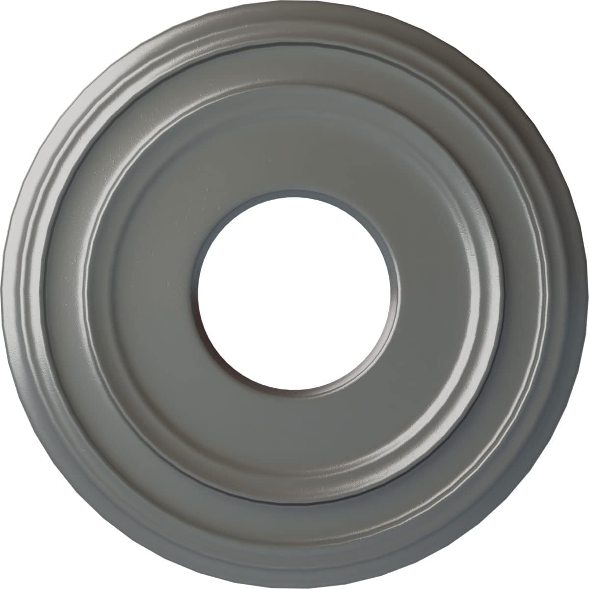 Ekena Millwork CM12CLSLS 12 3/8'OD X 4'ID X 1 1/8'P Classic Ceiling Medallion Fits Canopies Up to 7 1/4', Silver