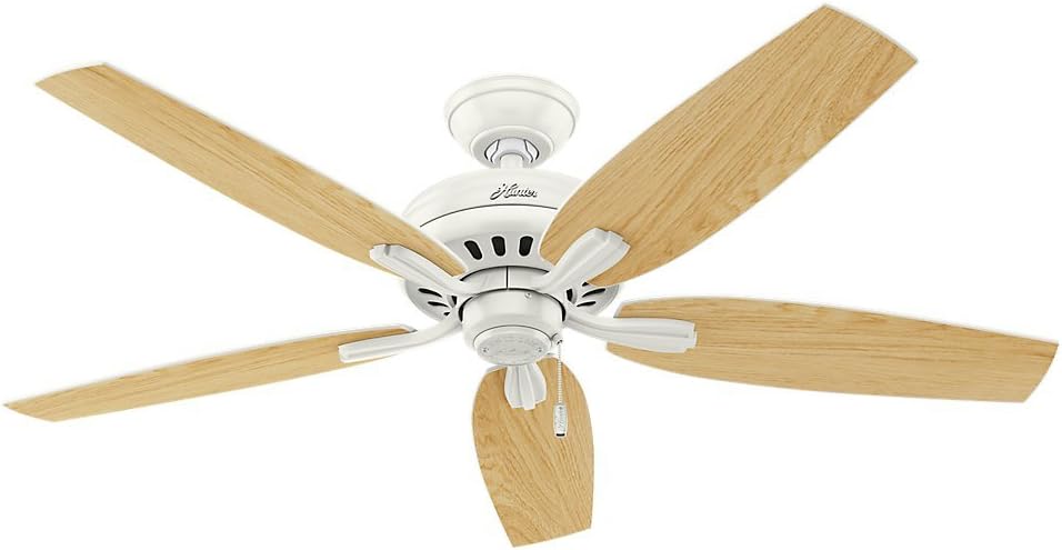 Hunter Fan 52 inch Fresh White Large Room Ceiling Fan with 5 Reversible Fresh White Fan Blades (Renewed)