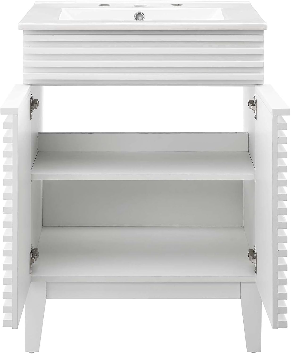 Sink Vanity Cabinet, Wood, White, Modern Contemporary, Hotel Bedroom Bathroom Master Suite Guest