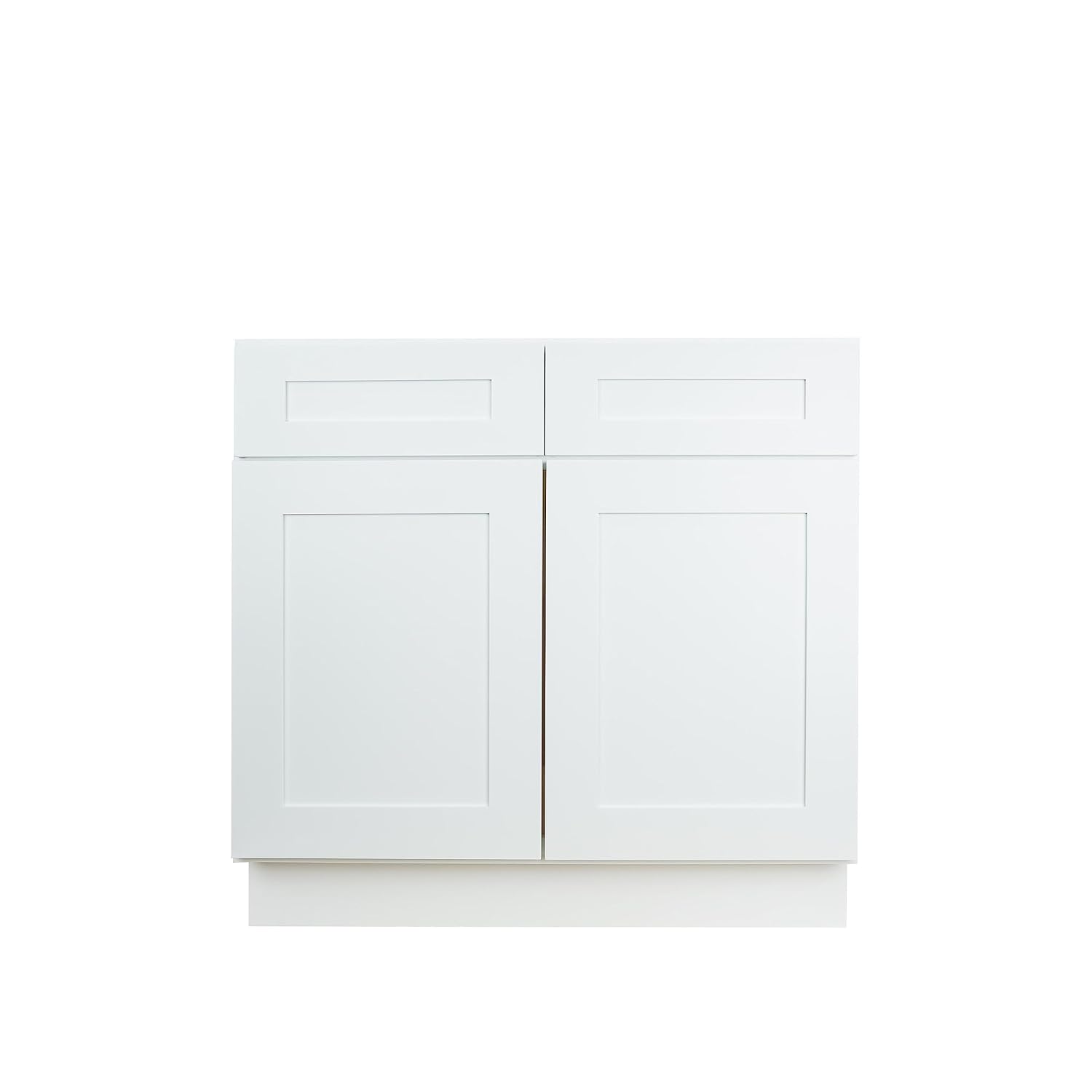 Hollywood Fabiani Design Sink Base Kitchen Cabinet 30 in. W x 24 in. D x 34.5 in. H in Shaker White Ready to Assemble