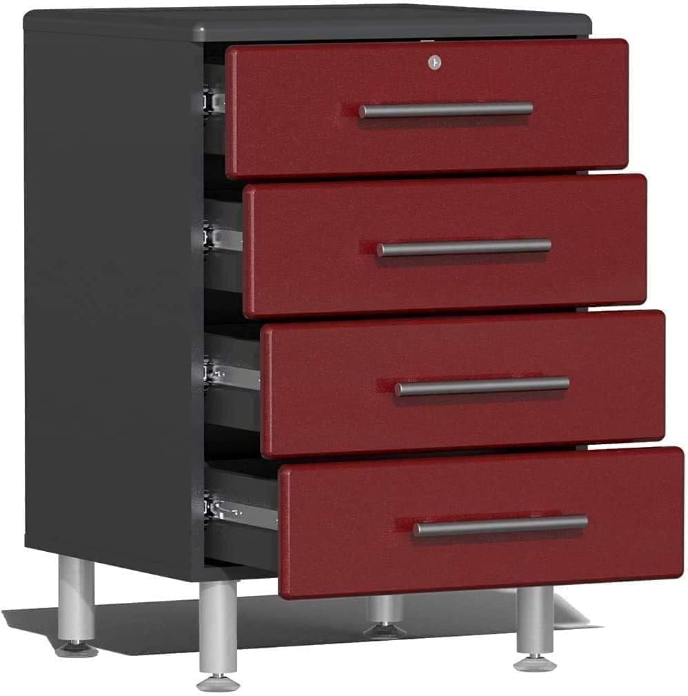 Ulti-MATE UG27050R 5-Piece Garage Cabinet System in Ruby Red Metallic