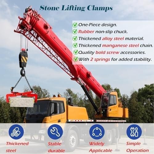 Granite Slab Lifting Clamp Heavy Duty Stone Scissor Lifter Clamp for Carrying and Vertical Transport(12inch)