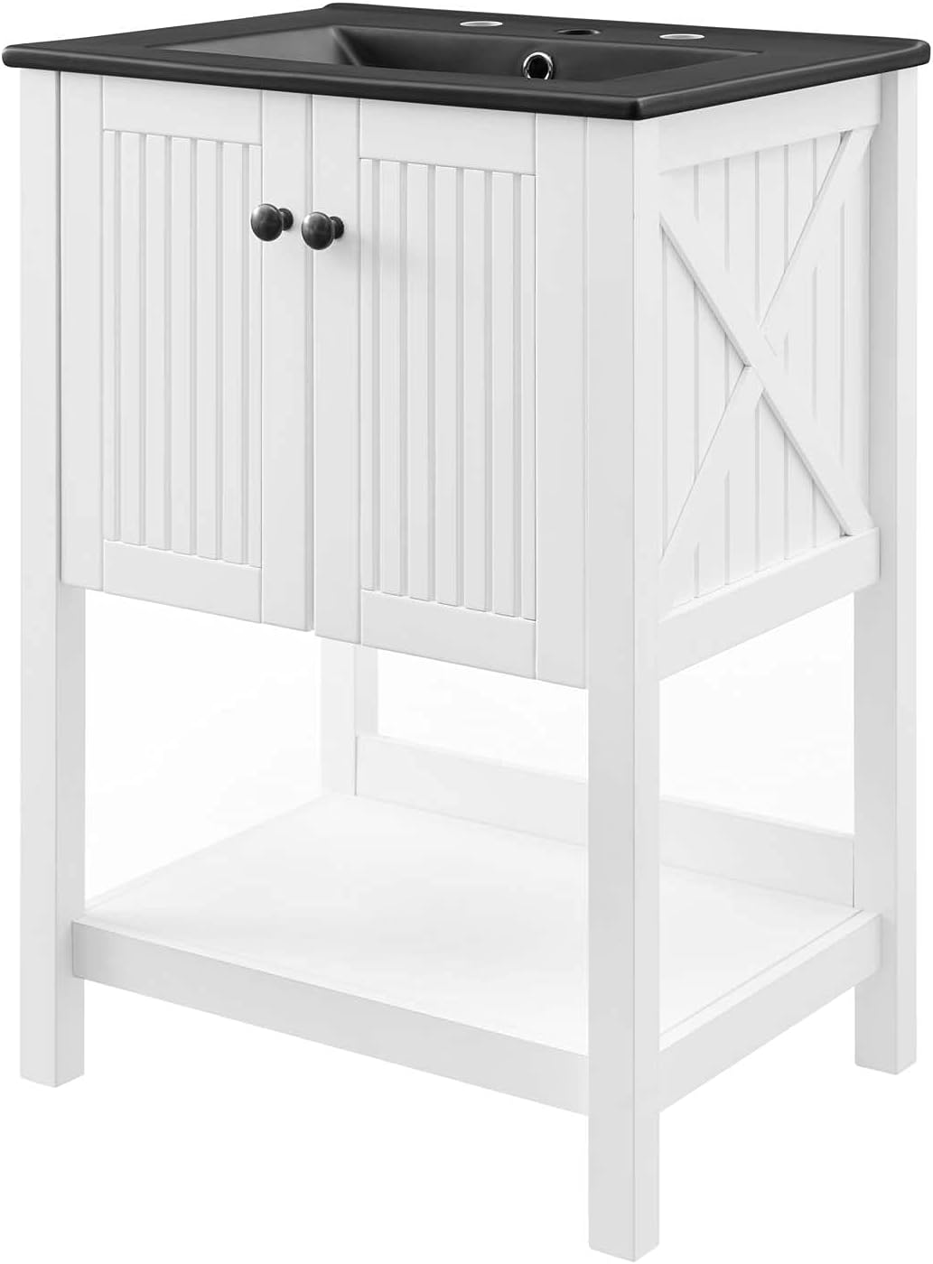 Sink Vanity Cabinet, Wood, White Black, Modern Contemporary, Hotel Bedroom Bathroom Master Suite