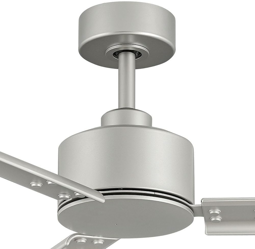 Hinkley Indy 72' Indoor/Outdoor Ceiling Fan, Modern Industrial Propeller Style, 4-Speed Wall Control Unit, Brushed Nickel
