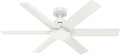 Hunter Fan 52 inch Ceiling Fan with No Light, Outdoor or Indoor White Ceiling Fan for Porch, Living Room, Office, Kitchen, Garage, 6 Blades (Renewed)