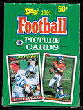 1991 Topps Football Wax Pack Box Emmitt Smith Jerry Rice Joe Montana in Set