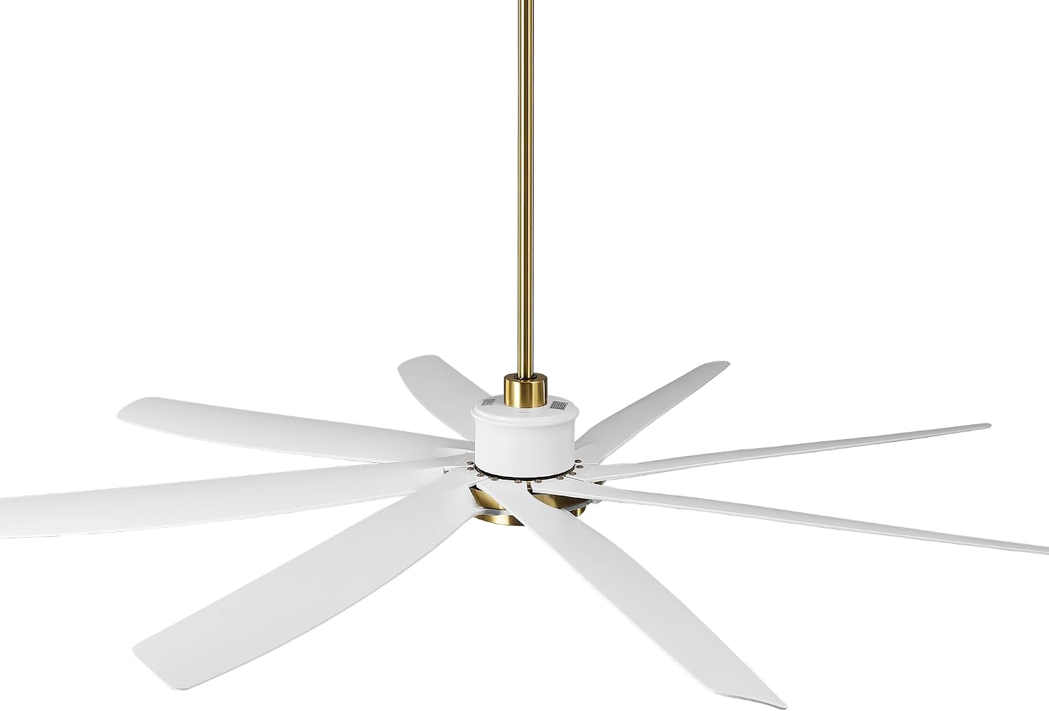 72 Inch Ceiling Fans with Lights and Remote, Industrial Gold White Chandelier Ceiling Fan, Dimmable LED, 6 Speeds Reversible DC Motor, Timer, Lighting Ceiling Fans for Bedroom Living Room