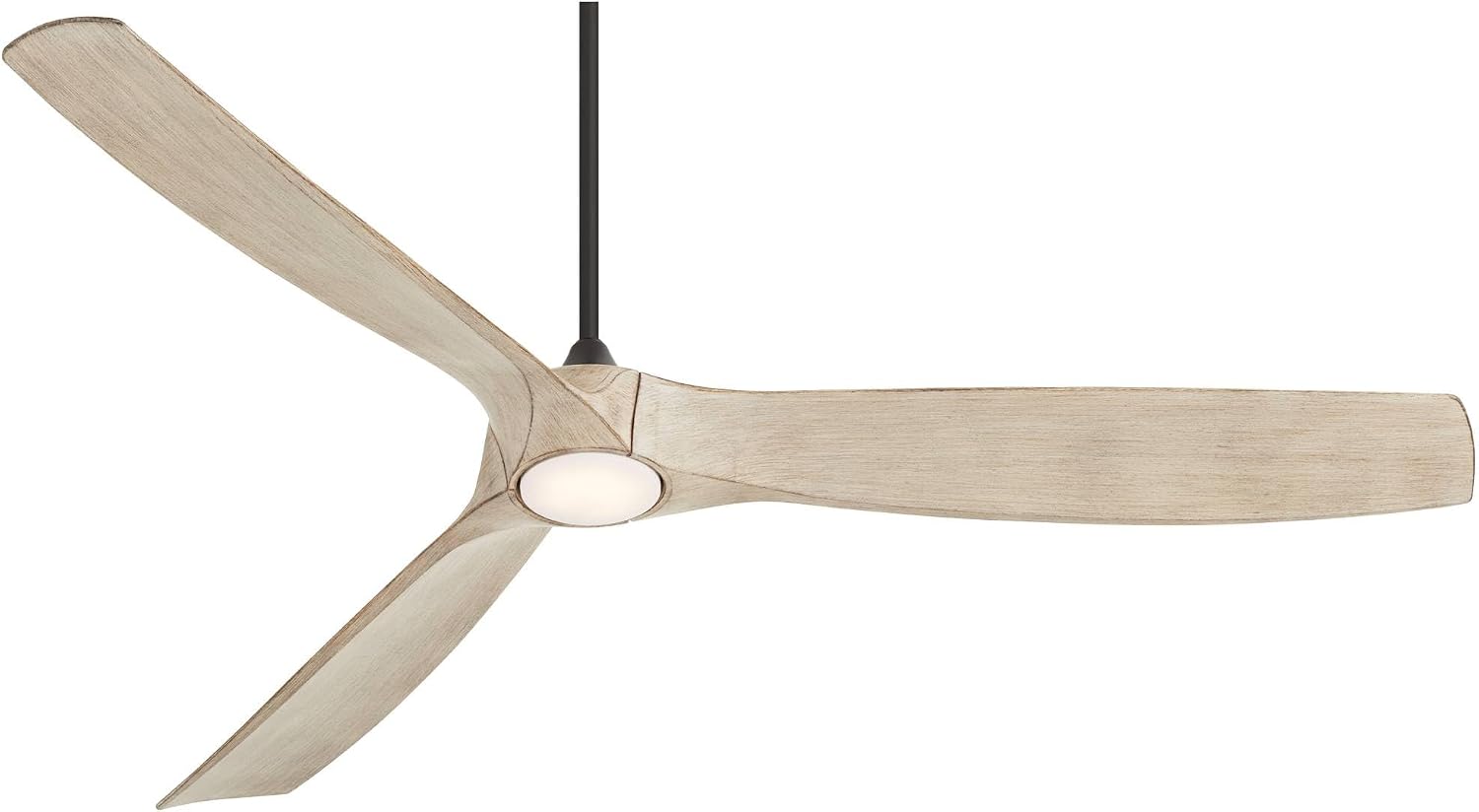 Casa Vieja 70' Kona Wind Large Farmhouse Rustic Country Cottage Core Indoor Outdoor Ceiling Fan 3 Blade LED Light Remote Control Black Finish Distressed White Oak Blades Bedroom DC Motor Damp Rated