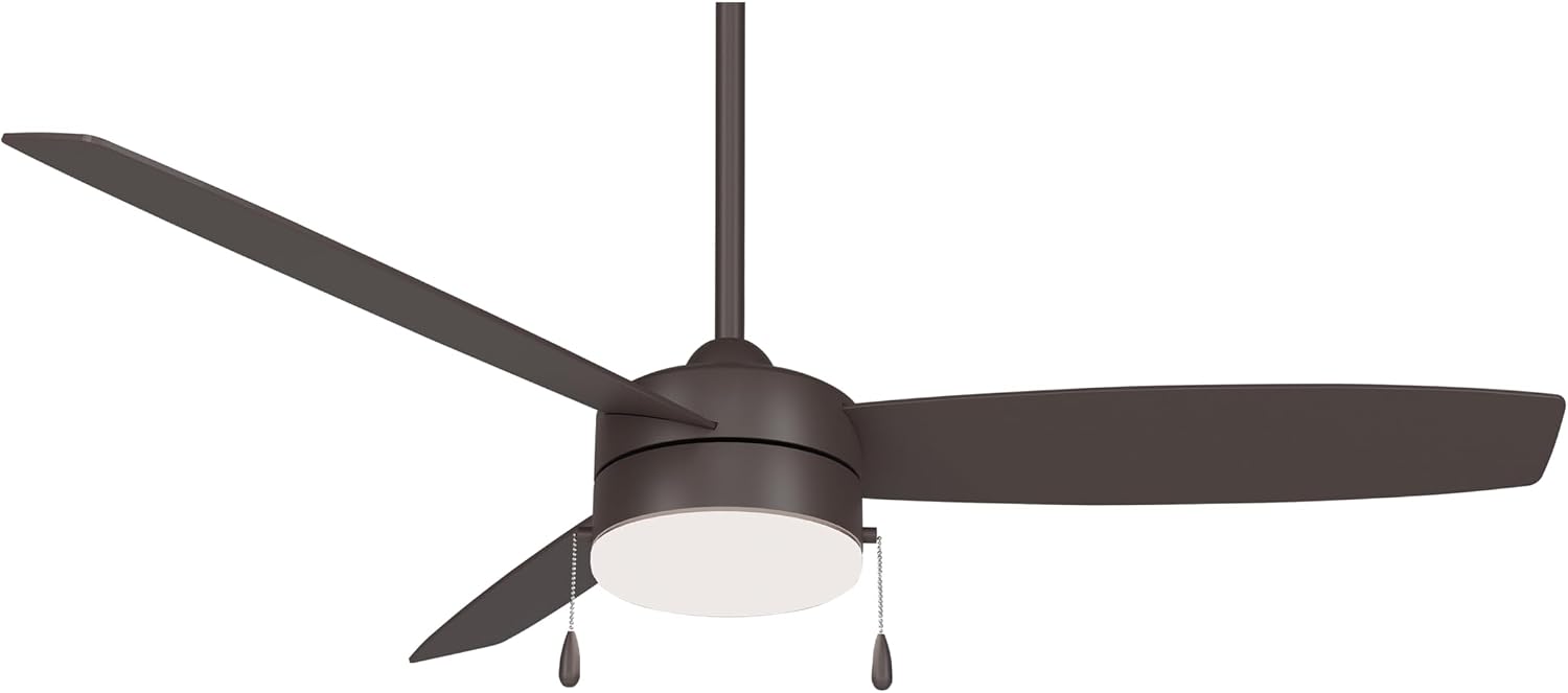 MINKA-AIRE F670L-ORB Airetor III 54' 3-Blade LED Ceiling Fan in Oil Rubbed Finish with Oil Rubbed Blades and a White Frosted Glass