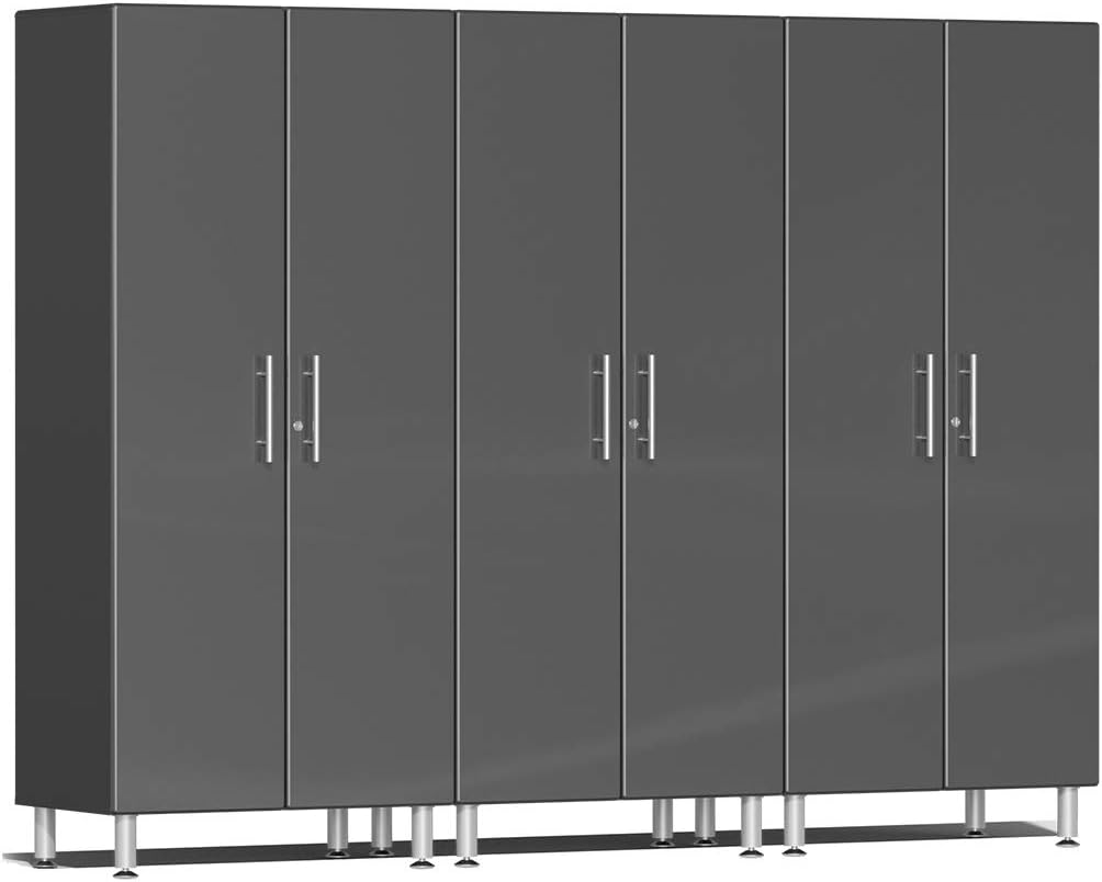 Ulti-MATE UG22630G 3-Piece Tall Garage Cabinet Kit in Graphite Grey Metallic