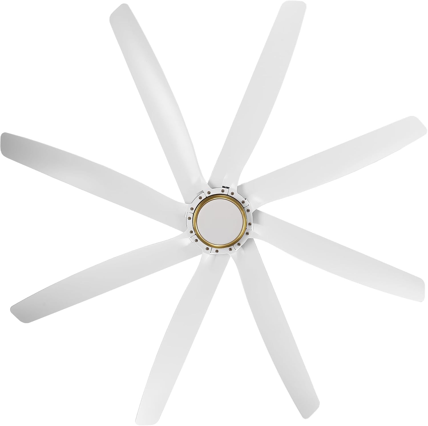 72 Inch Ceiling Fans with Lights and Remote, Industrial Gold White Chandelier Ceiling Fan, Dimmable LED, 6 Speeds Reversible DC Motor, Timer, Lighting Ceiling Fans for Bedroom Living Room