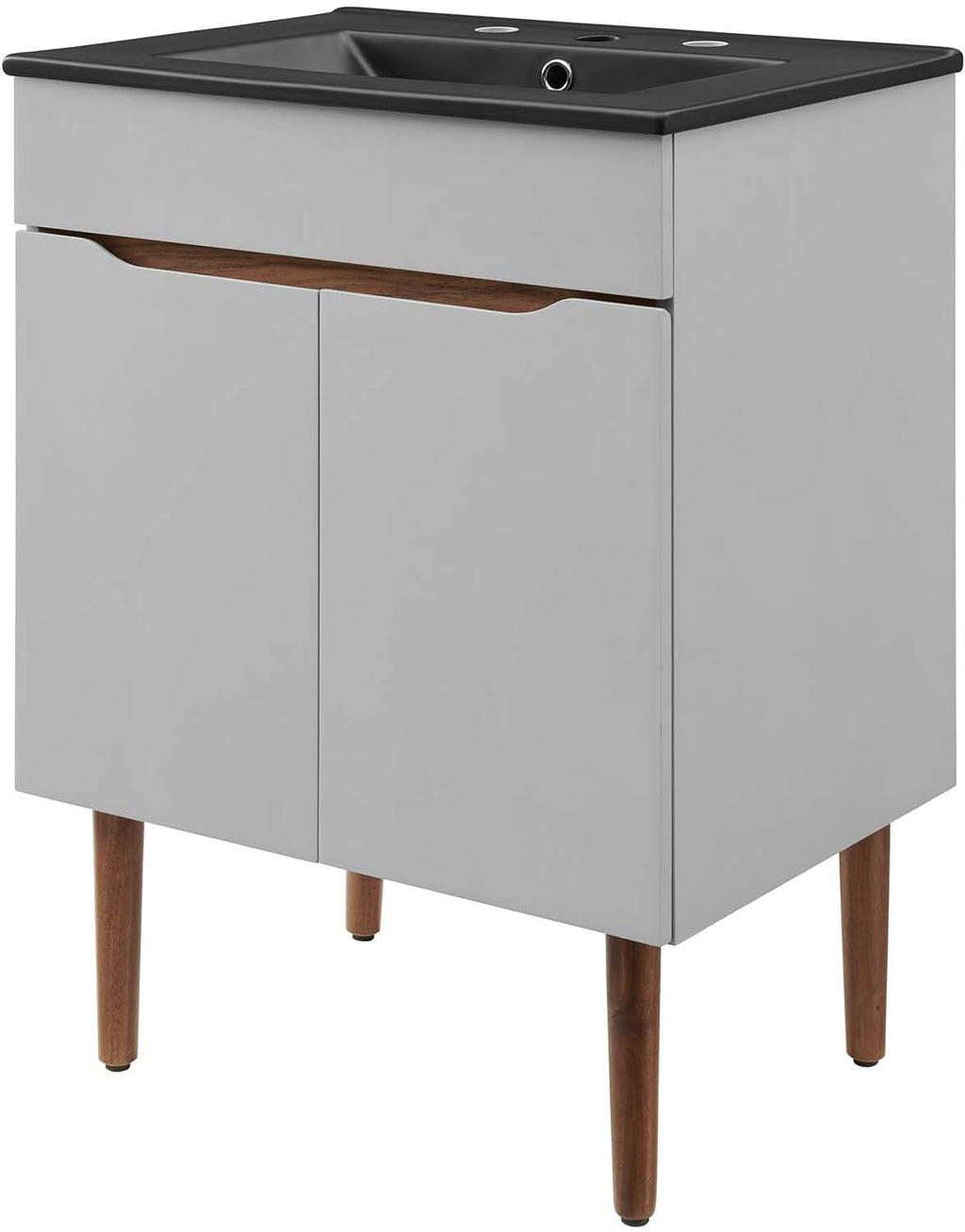 Sink Vanity Cabinet, Wood, Grey Gray Black, Modern Contemporary, Hotel Bedroom Bathroom Master Suite