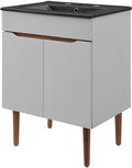 Sink Vanity Cabinet, Wood, Grey Gray Black, Modern Contemporary, Hotel Bedroom Bathroom Master Suite