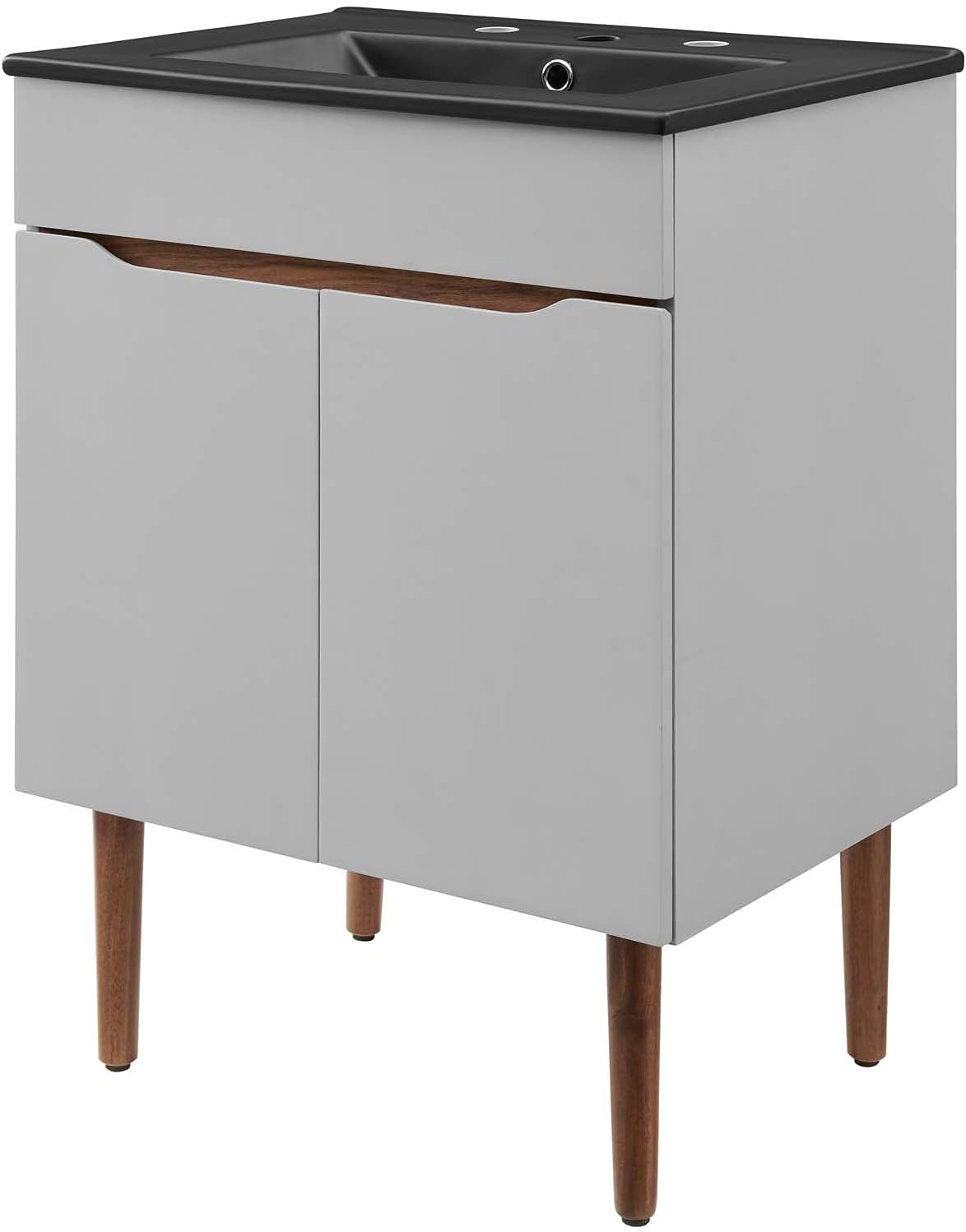 Sink Vanity Cabinet, Wood, Grey Gray Black, Modern Contemporary, Hotel Bedroom Bathroom Master Suite