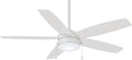 Minka-Aire F673L-WHF Airetor 52 Inch Ceiling Fan with Integrated 16W LED Light in Flat White Finish