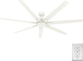 Hunter 72' Downtown Indoor/Outdoor Ceiling Fan, Wall Control, Matte White | ENERGY STAR fan is 64% more efficient, with SureSpeed high-velocity airflow for great rooms, lofts, or covered porches.