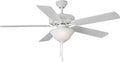Progress Lighting AirPro Collection 52' Five-Blade Ceiling Fan with White Etched Light Kit