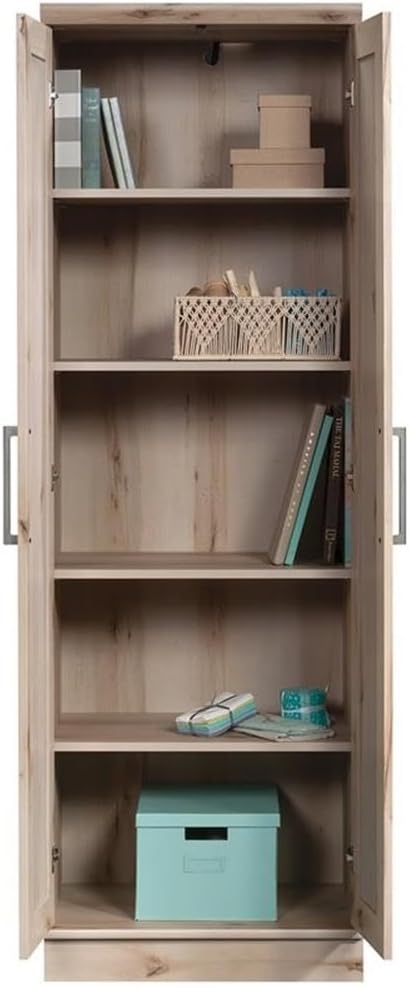 Sauder HomePlus Two Door Storage Cabinet/Pantry Cabinet, Pacific Maple Finish | Two Door