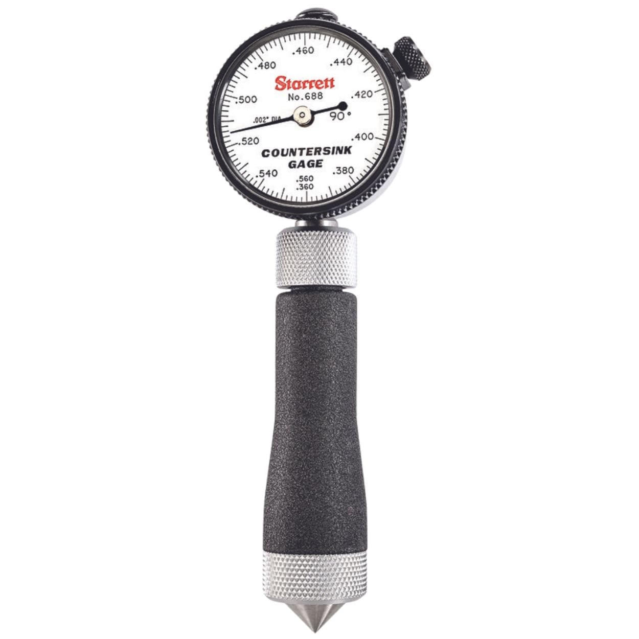 Starrett Countersink Gage - Ideal for Wood and Metal Worker - .360-.560' Range, 90 Degree Angle with Case - 688-3Z