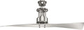 Progress Lighting P2570-09 Protruding Mount, 2 Silver Blades Ceiling fan, Brushed Nickel