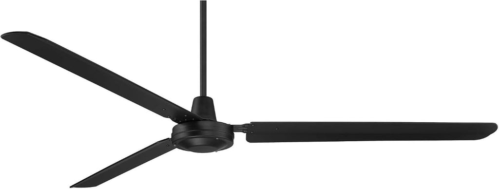 Casa Vieja 72' Casa Velocity Large Modern Industrial Indoor Outdoor Ceiling Fan 3 Blade Wall Control Matte Black Finish Metal Blades Bedroom Living Room Kitchen Garage Damp Rated With 24' Downrod