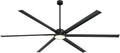 Westinghouse Lighting Adjustable Ceiling Fan with Light, 96-Inch Industrial Indoor/Outdoor Widespan Fan in Matte Black, DC Motor, Dimmable LED with Opal Frosted Glass, Remote Control