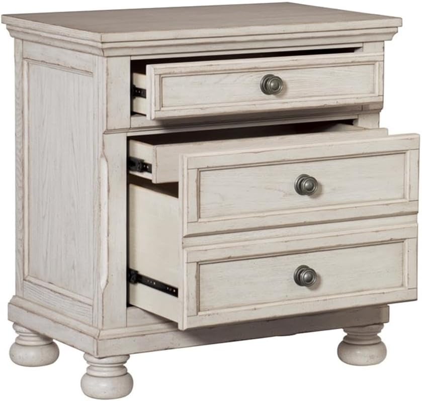 Homelegance 2-Drawer Nightstand, One Size, Antique White