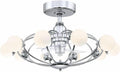 Fanimation Kerring 32 inch Indoor Ceiling Fan with LED Light Kit - Chrome with Clear Blades