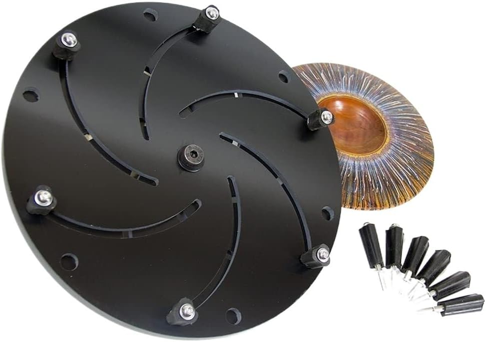 12-Inch Long worth Wood Lathe Chuck, Self-Centering with 1-Inch - 8TPI Thread Lathe Chuck KWEIOTO