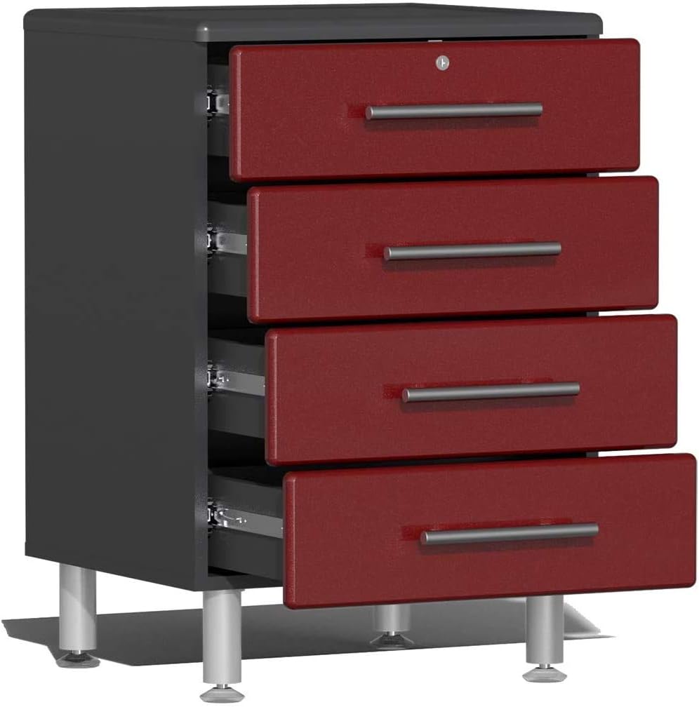 Ulti-Mate UG23060R 6-Piece Garage Cabinet Kit in Metallic,Red,Grey