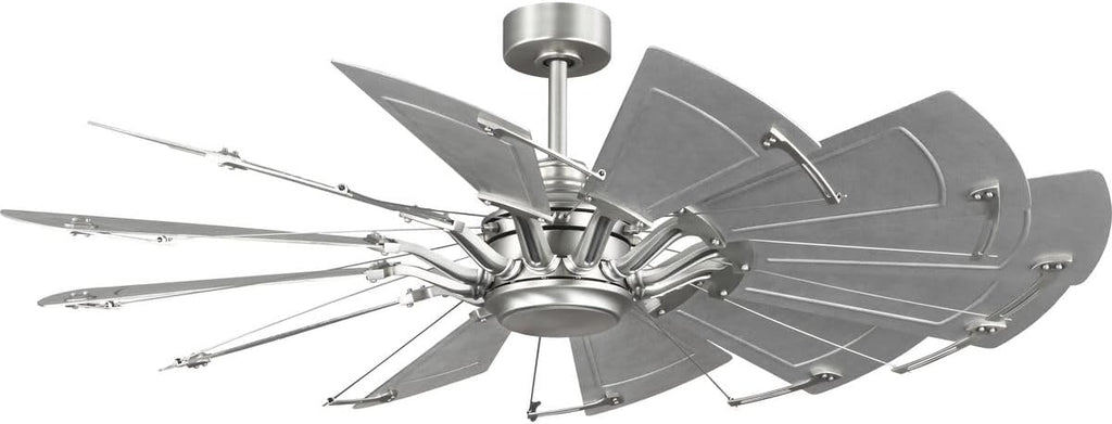 Progress Lighting P250098-081 Springer II - 12 Blade Ceiling Fan in Farmhouse Style-16.26 Inches Tall and 60 Inches Wide, Finish Color: Antique Nickel