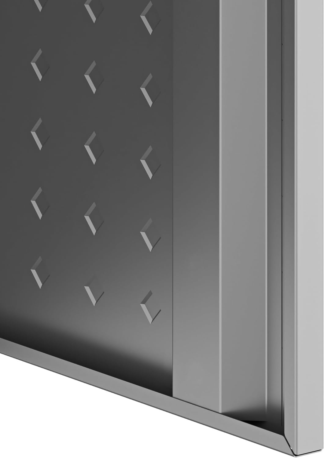 Manhattan Comfort Fortress Floating Storage Cabinet, Modern Stainless-Steel Garage Cabinet, Grey