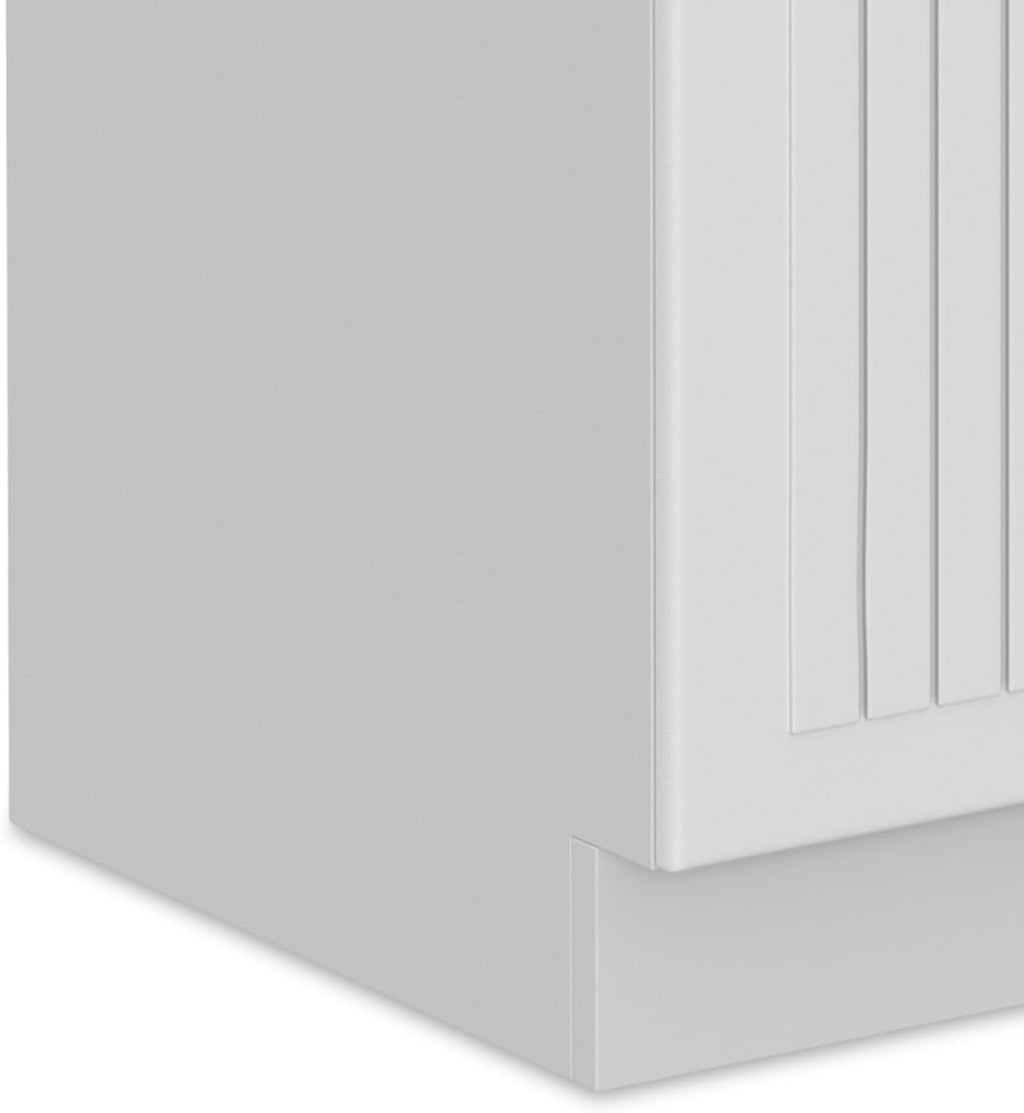 SIMPLIHOME Murphy All-in-One 28 inch Wide Utility Sink and Laundry Cabinet in Pure White Finish, Transitional ABS Sink Cabinet for Laundry Rooms with High-Arch Chrome Faucet and Pull-Out Spray