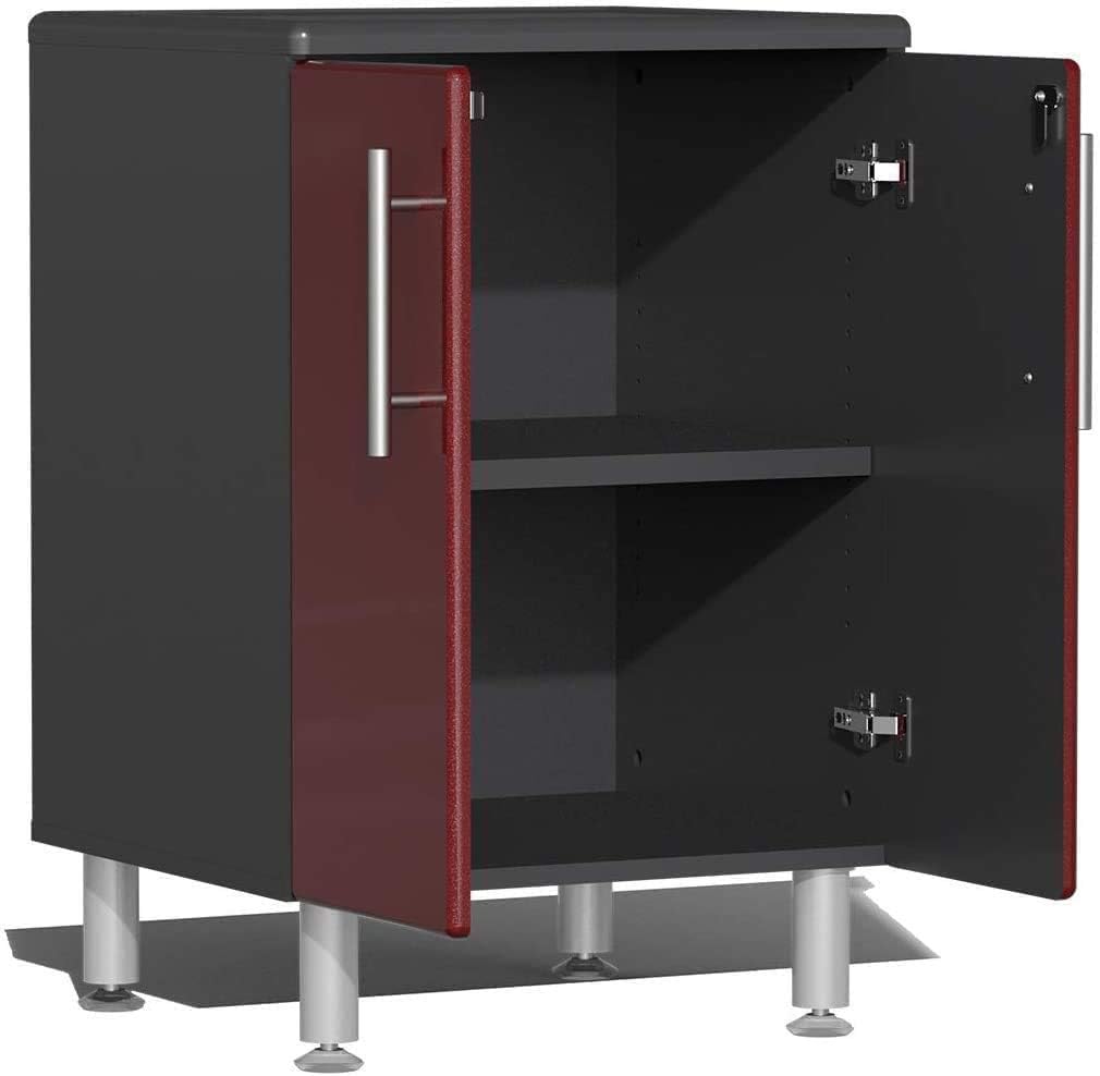 Ulti-Mate UG25030R 3-Piece Garage Cabinet Kit in Ruby Red Metallic,Grey