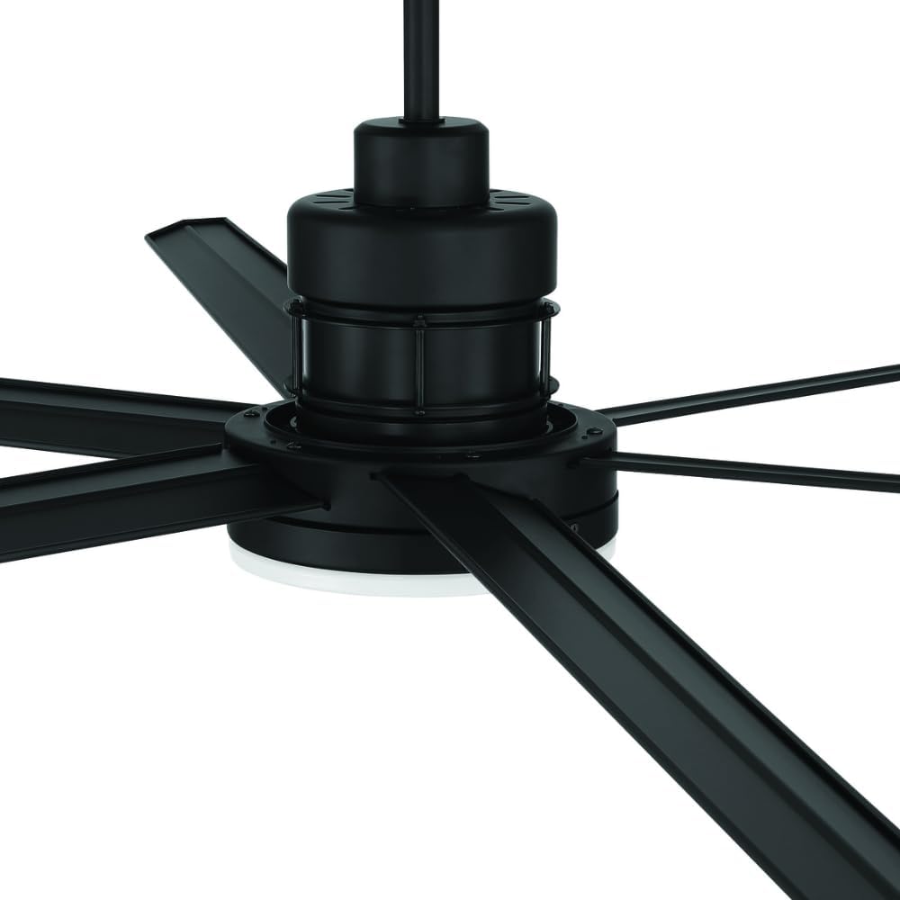 Craftmade MND80FB6 Mondo 80 Inch Smart by Bond Compatible Ceiling Fan | Integrated 20W LED Light Kit | 1136 Lumens | 6 Aluminum Blades | 6-Speed Reversible DC Motor | Damp Rated | Flat Black Finish